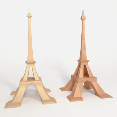 Eiffel Tower Low Poly 3D Model