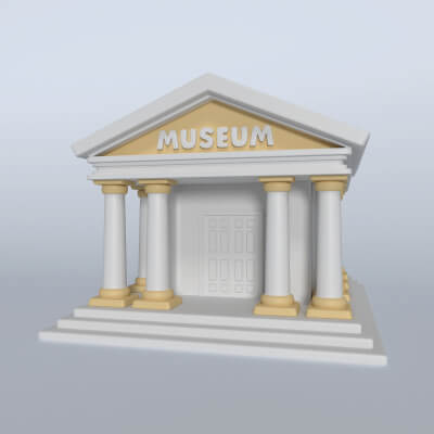 Cartoon Museum - Theater 3D Model