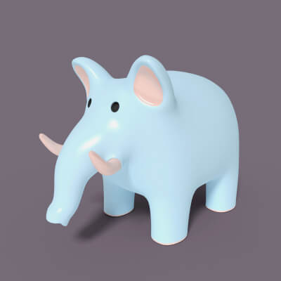 Toy Elephant 2 3D Model