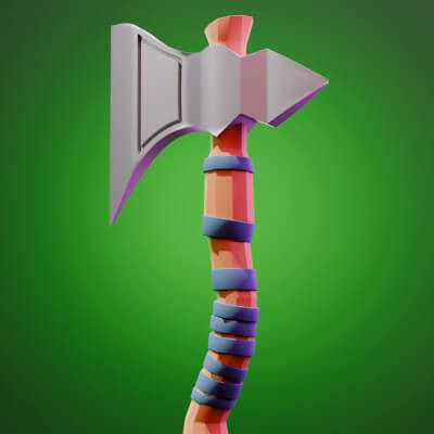 Stylized Cool Ax 3D Model