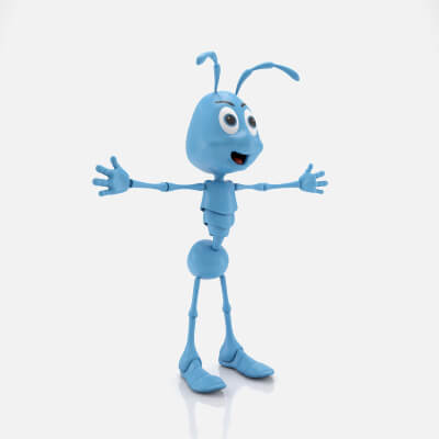 Cartoon Ant 3D Model