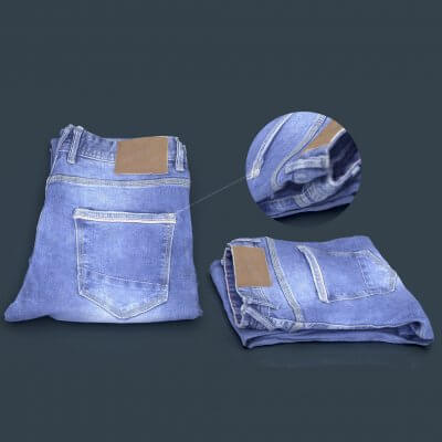 Folded Jeans 1 3D Model