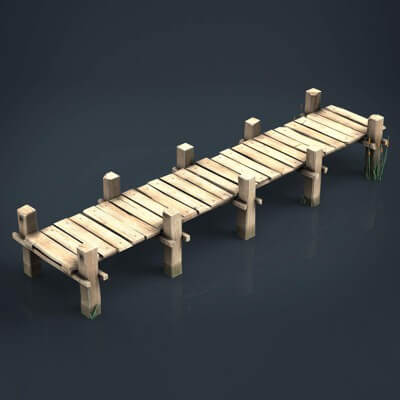 Wooden Pier 3D Model