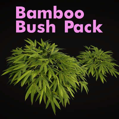 Bamboo Bush Pack 3D Model