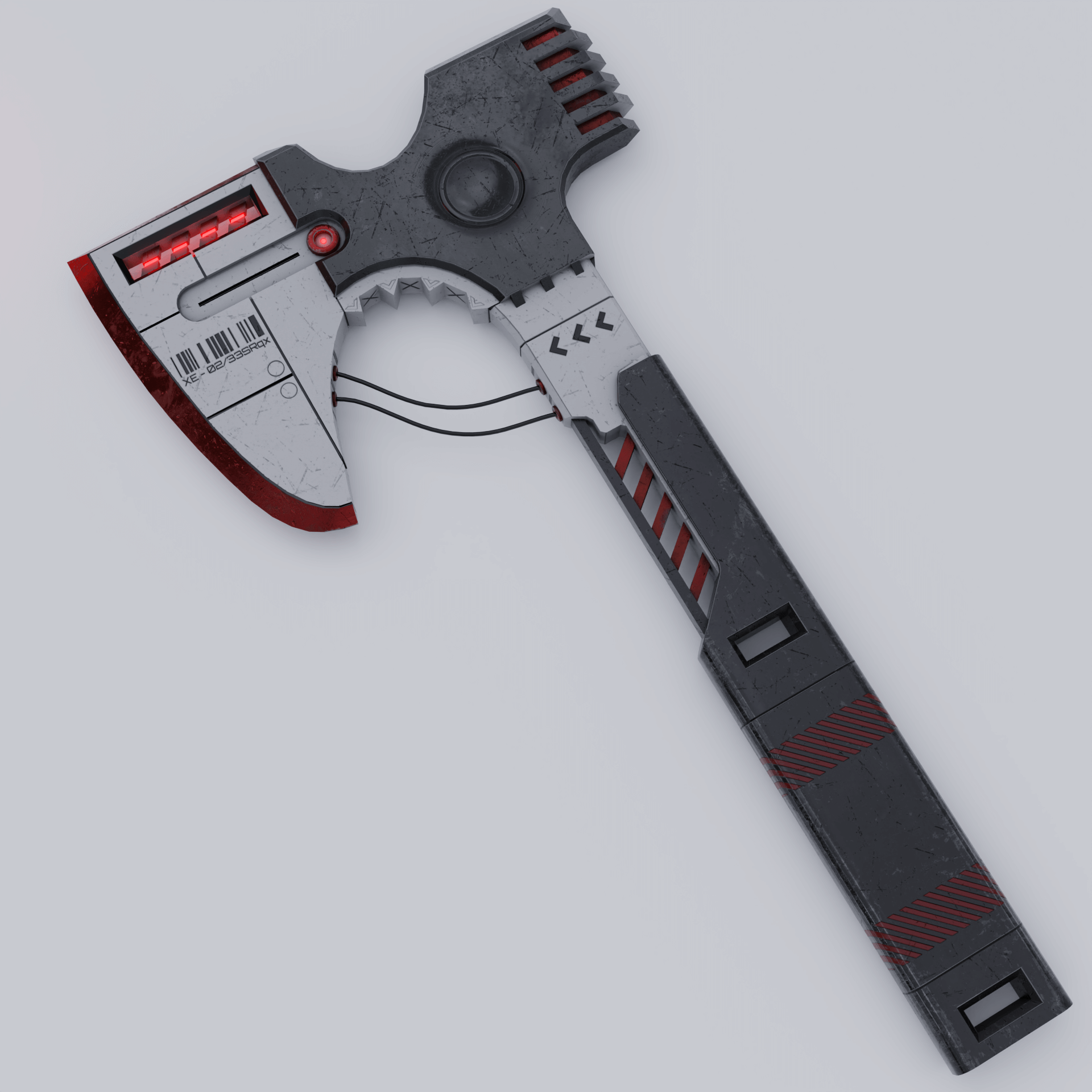 Sci-fi axe 3D Render, Digital Artwork by Shadowrazesss