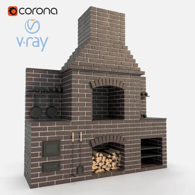 Brick Oven for Home Cooking 3D Model