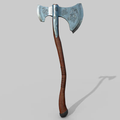 Viking Steel Ax 3D Model