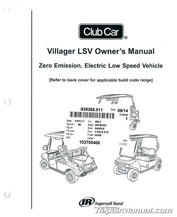 Club Car Villager 6 Parts Manual