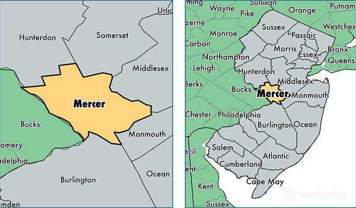 Mercer County Zip Code Map