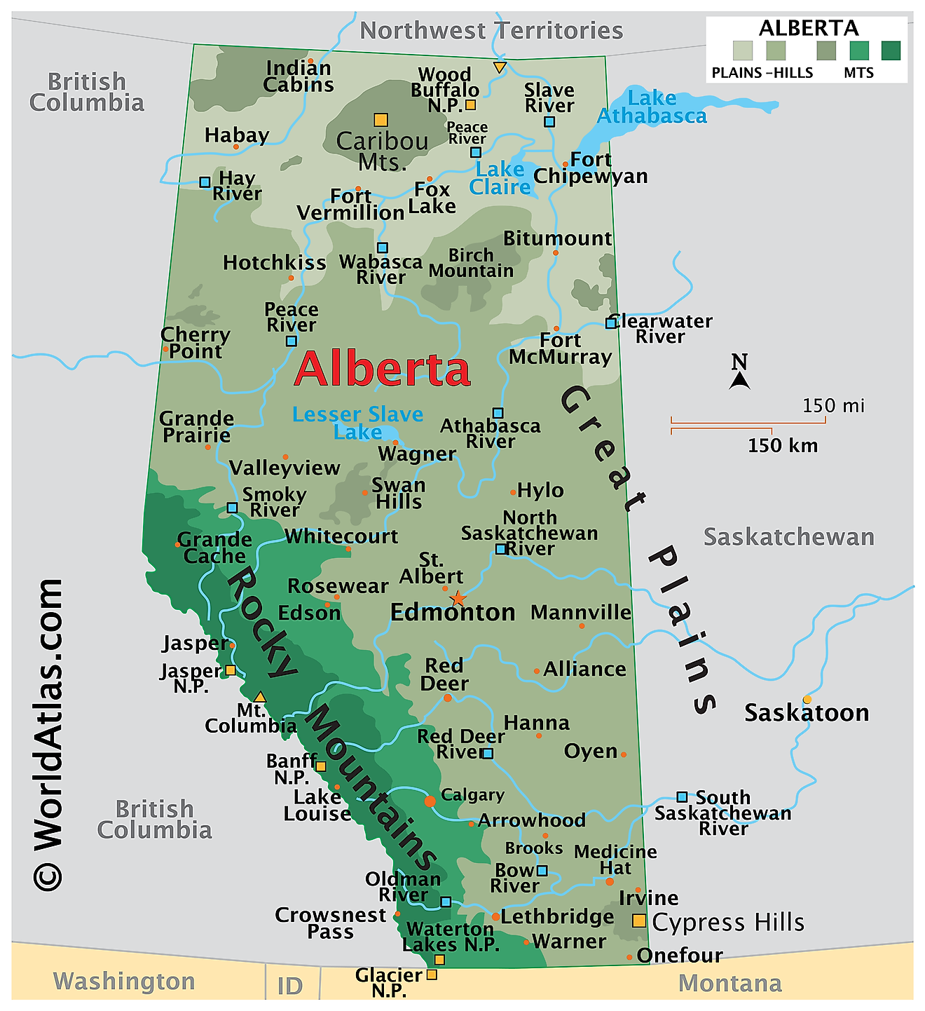 Alberta Free Map Free Blank Map Free Outline Map Free - vrogue.co