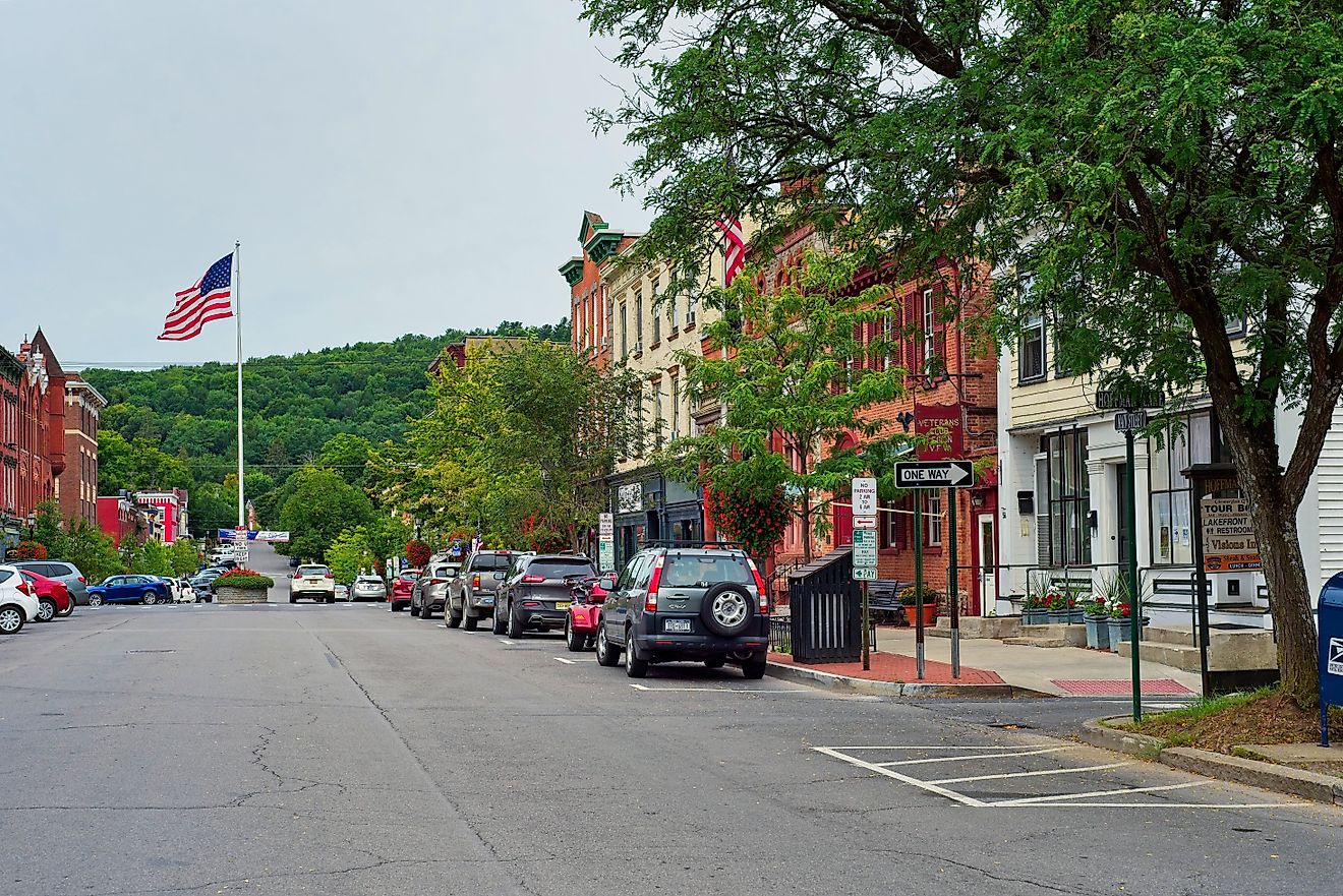 View of Main Street in Cooperstown, New York. Editorial credit: Kenneth Sponsler / Shutterstock.com