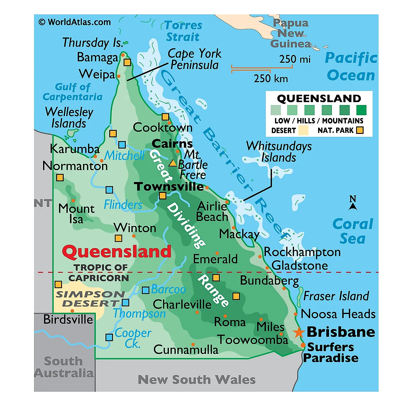 Large Detailed Map Of Queensland With Cities And Town - vrogue.co