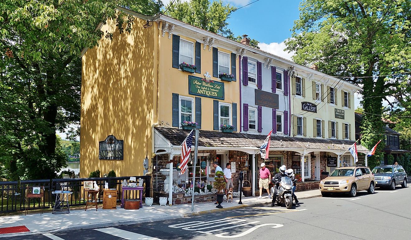 The charming historic town of Lambertville, New Jersey. Editorial credit: EQRoy / Shutterstock.com