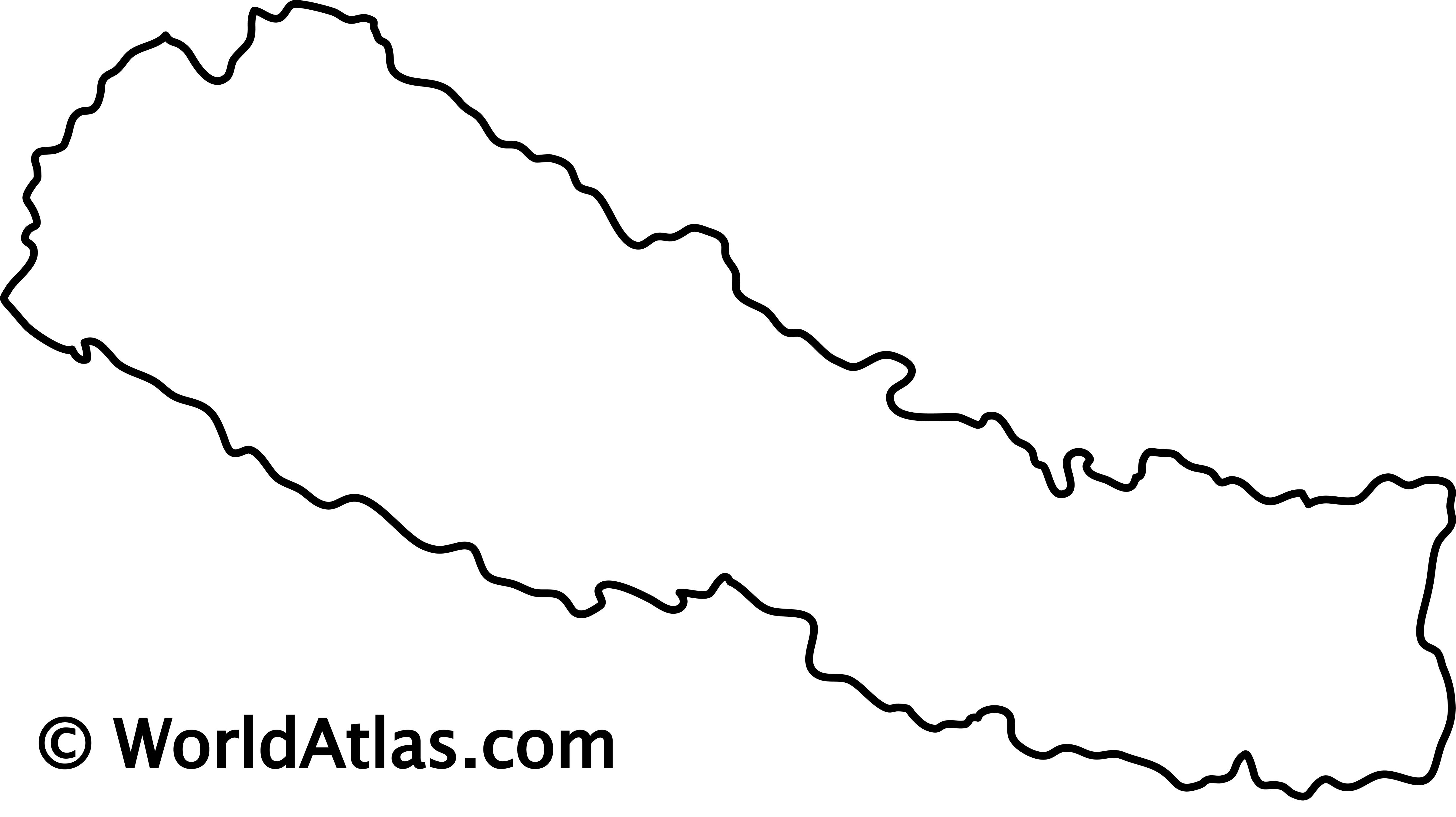 Blank Map Of Nepal