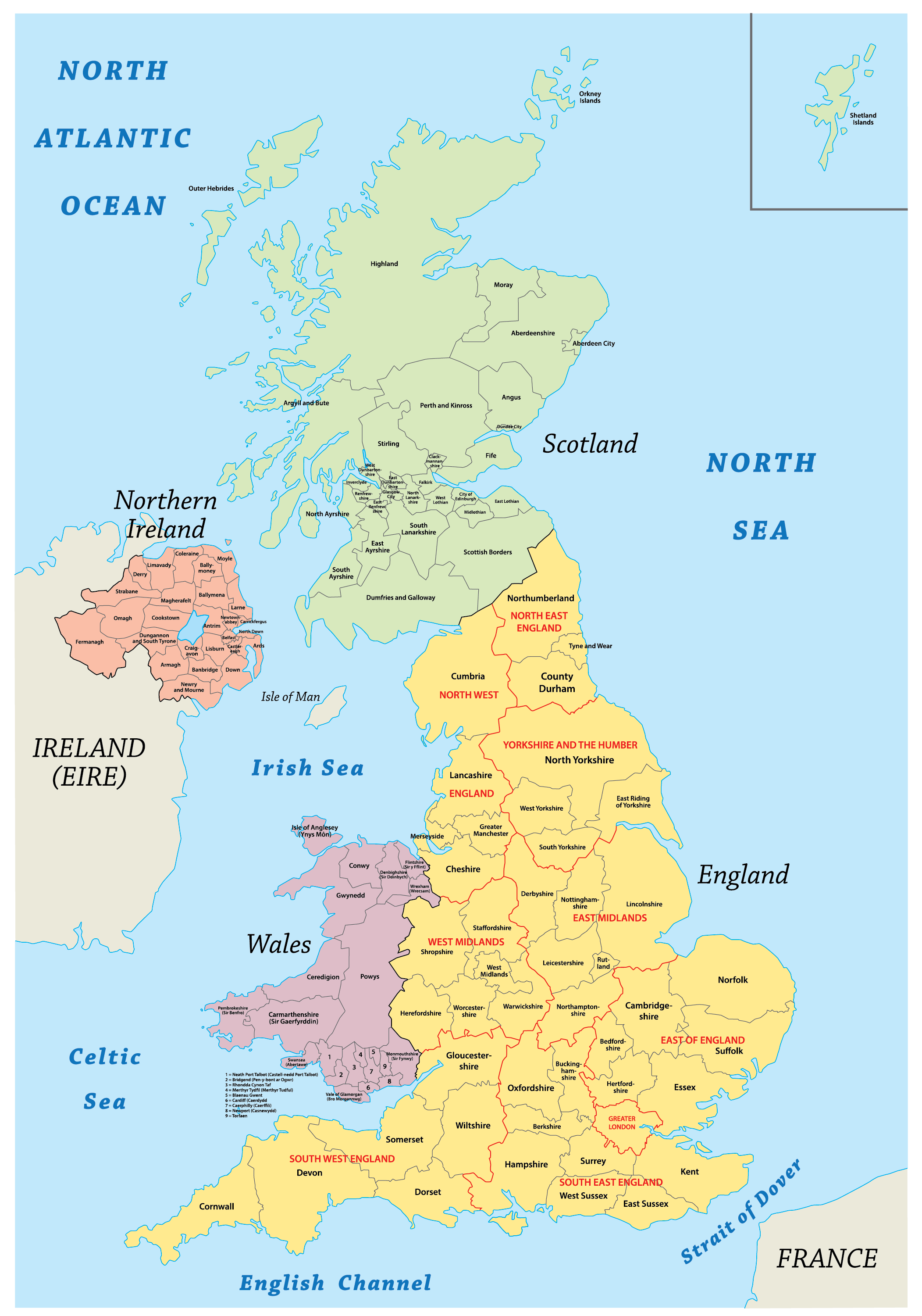 England Map Country