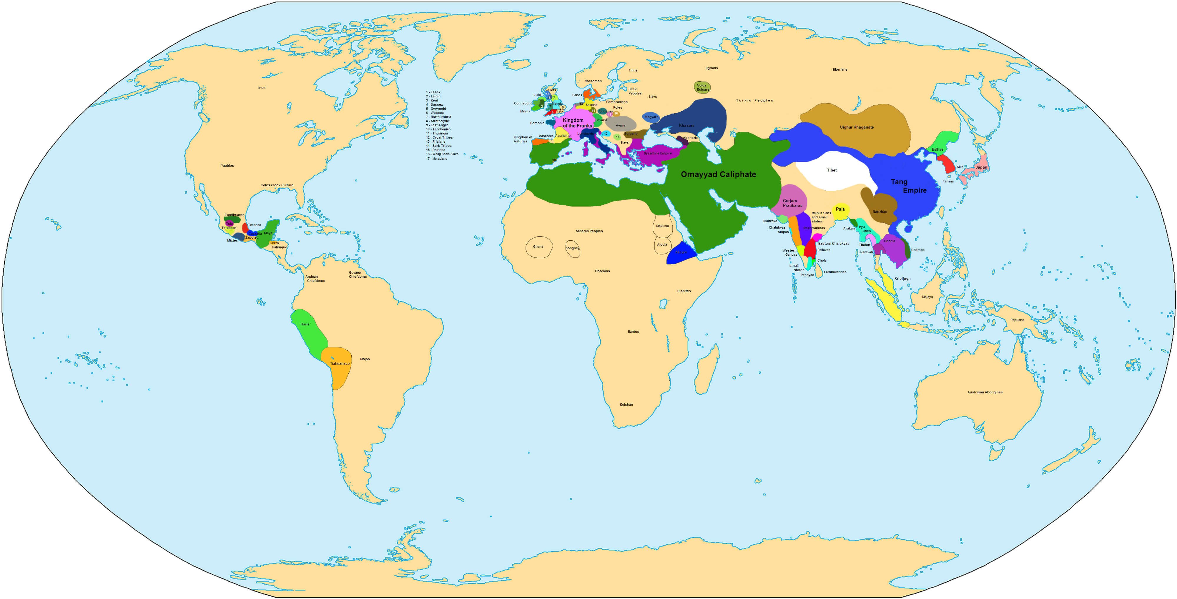 1600 AD Map