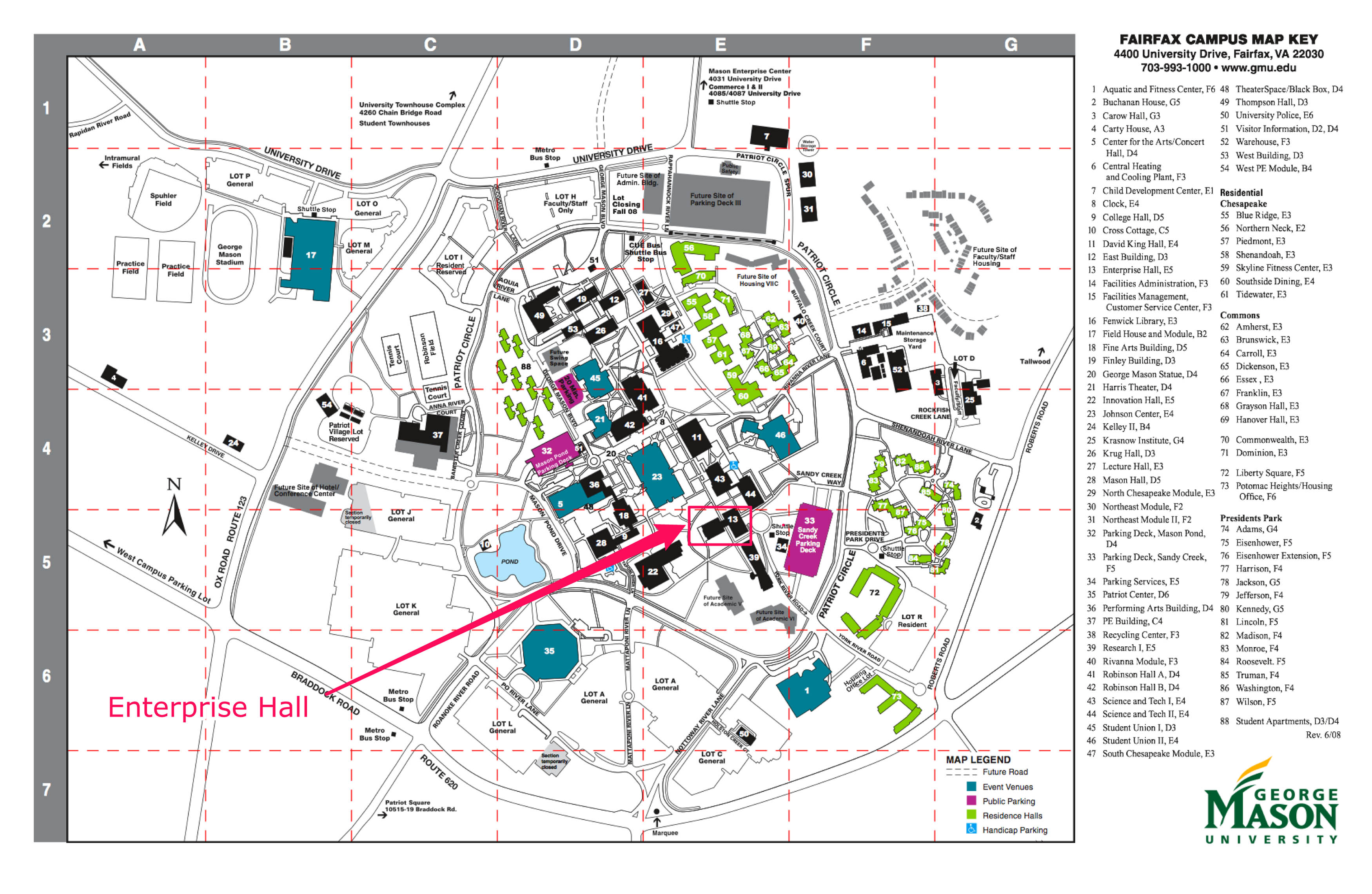 George Mason Campus Map