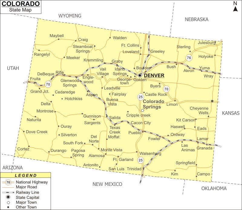 Colorado Map With Cities