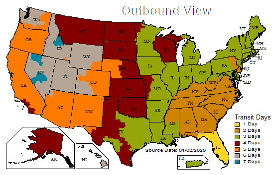 Florida Shipping Map