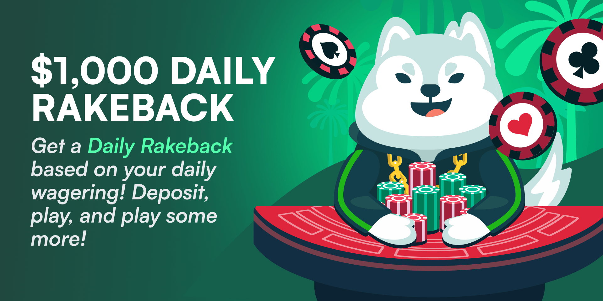 Promotion $1,000 Daily Rakeback