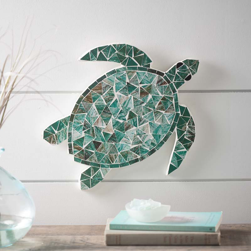 Mosaic Sea Turtle Wall Art-CAT