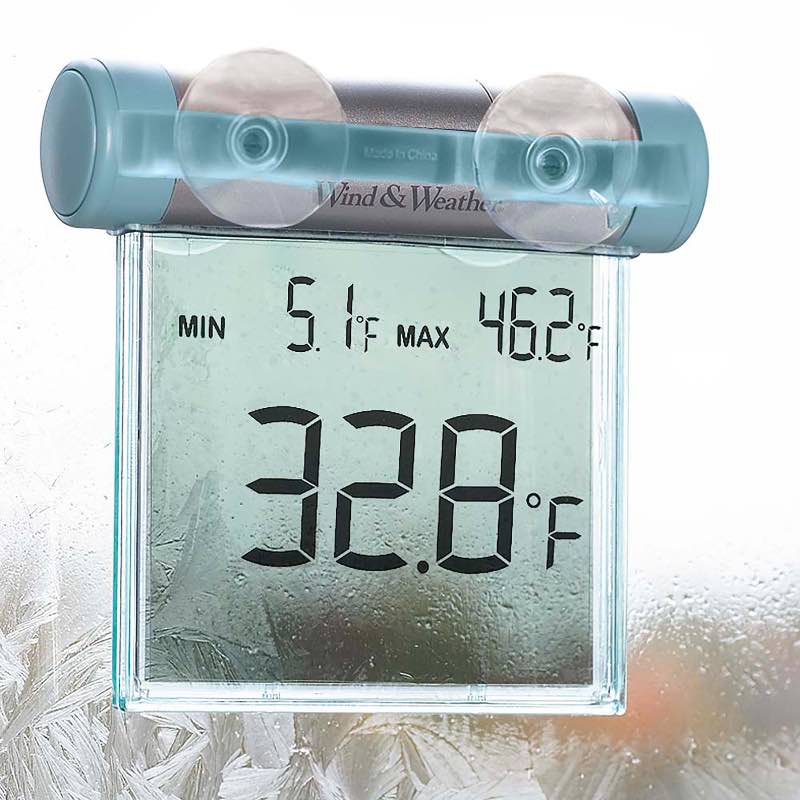 Easy-To-Read Weather-Resistant Outdoor Digital Window Thermometer