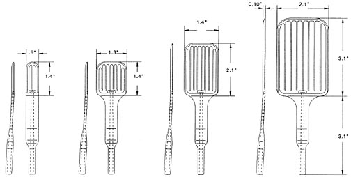 wafer tip dimensions