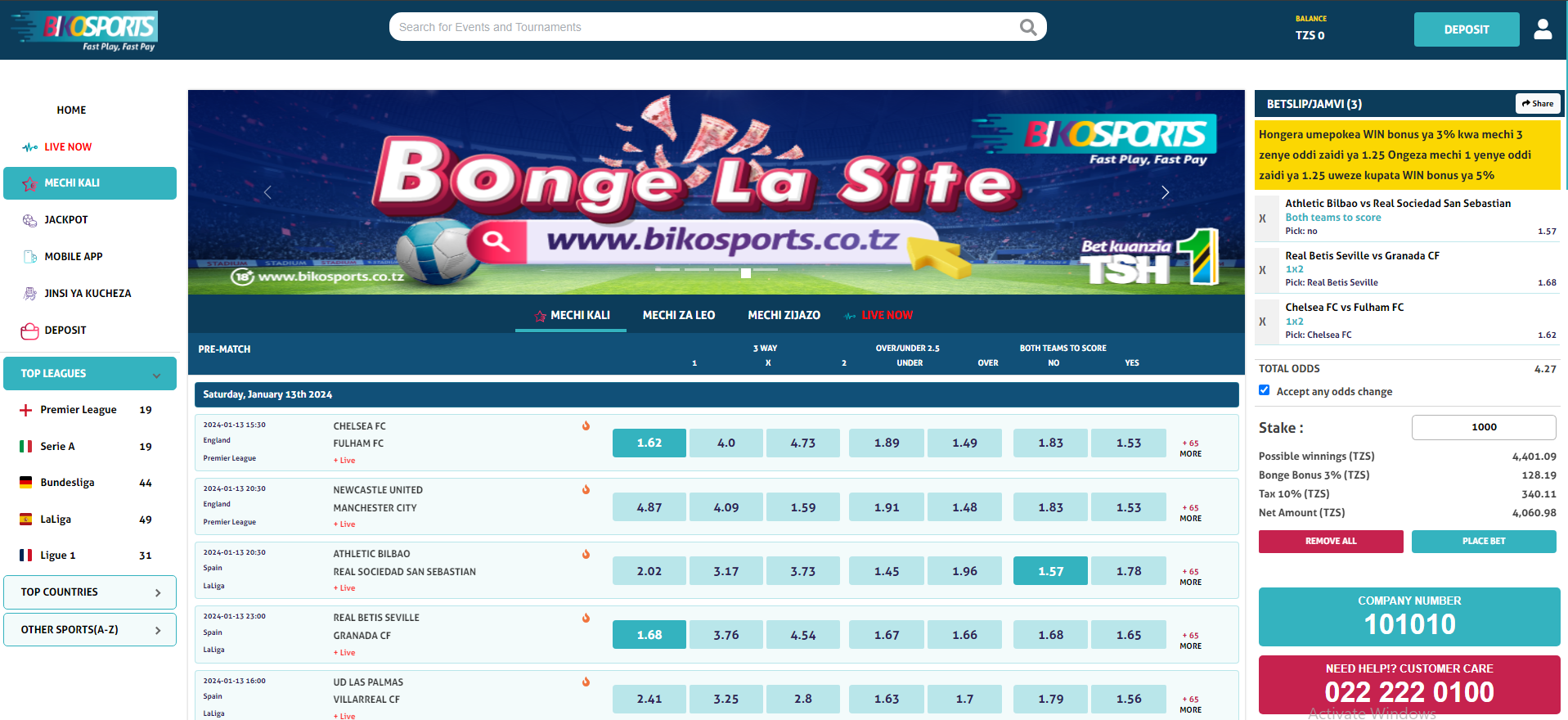 How to Bet in Bikosports TZ