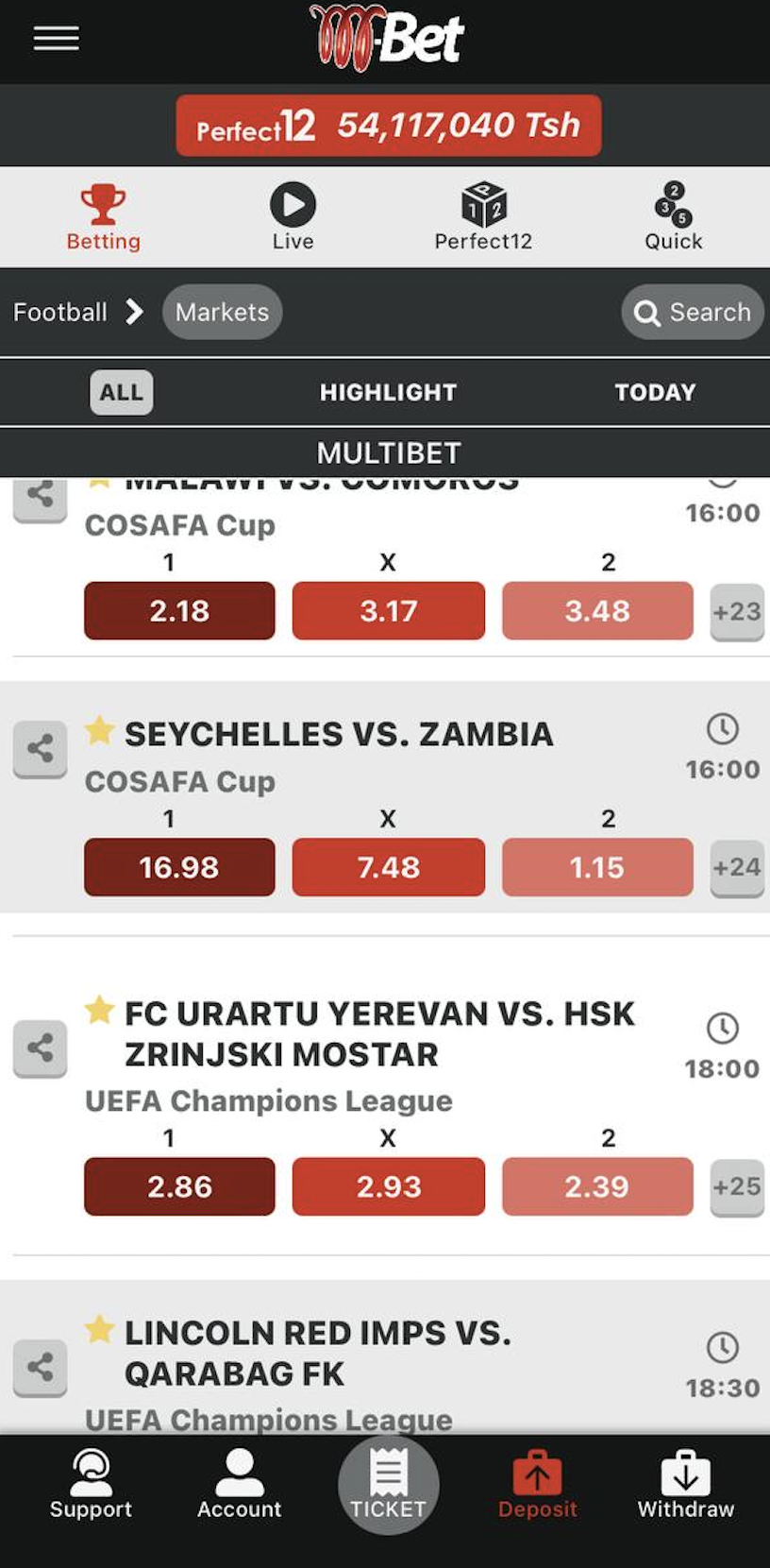 M-bet Tanzania IOS App