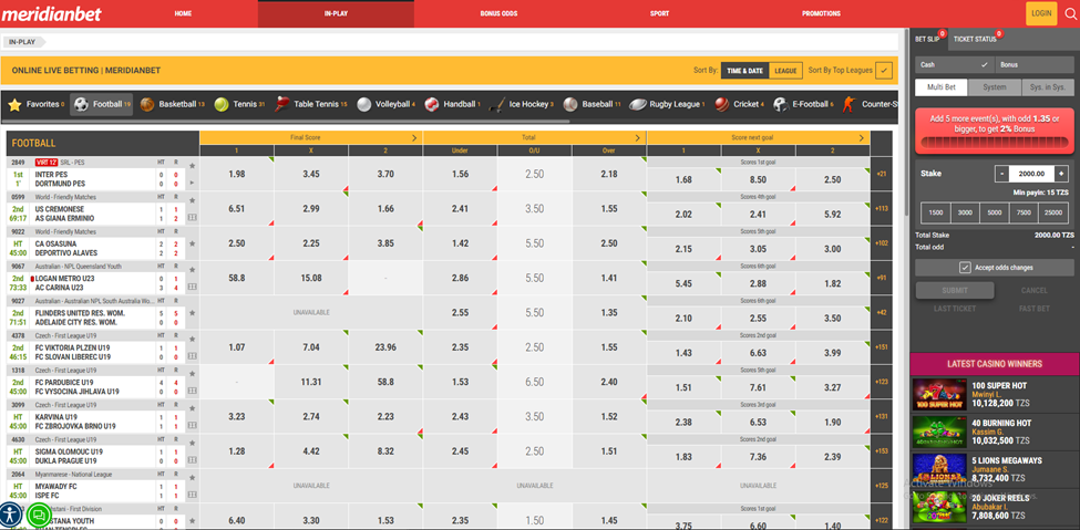 Fill in Meridianbet Register Form