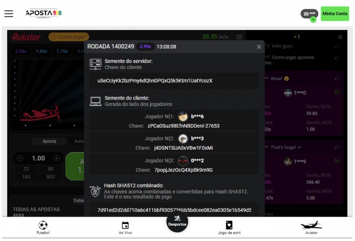 Estruturas do código hash de rodadas no jogo de apostas online Aviator Aposta258