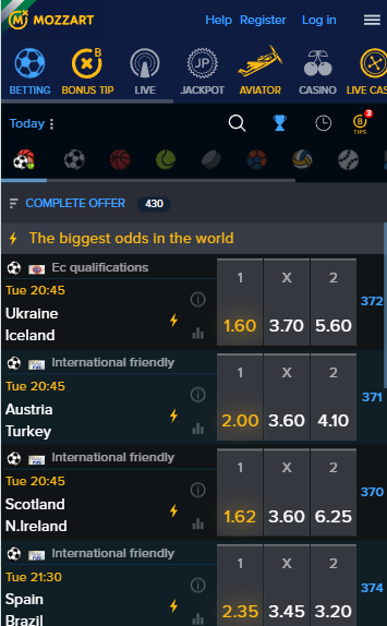 Mozzartbet Android app image