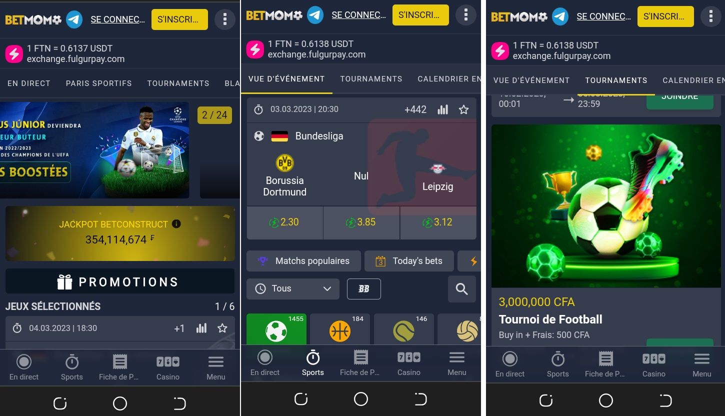 Application Mobile de Betmomo