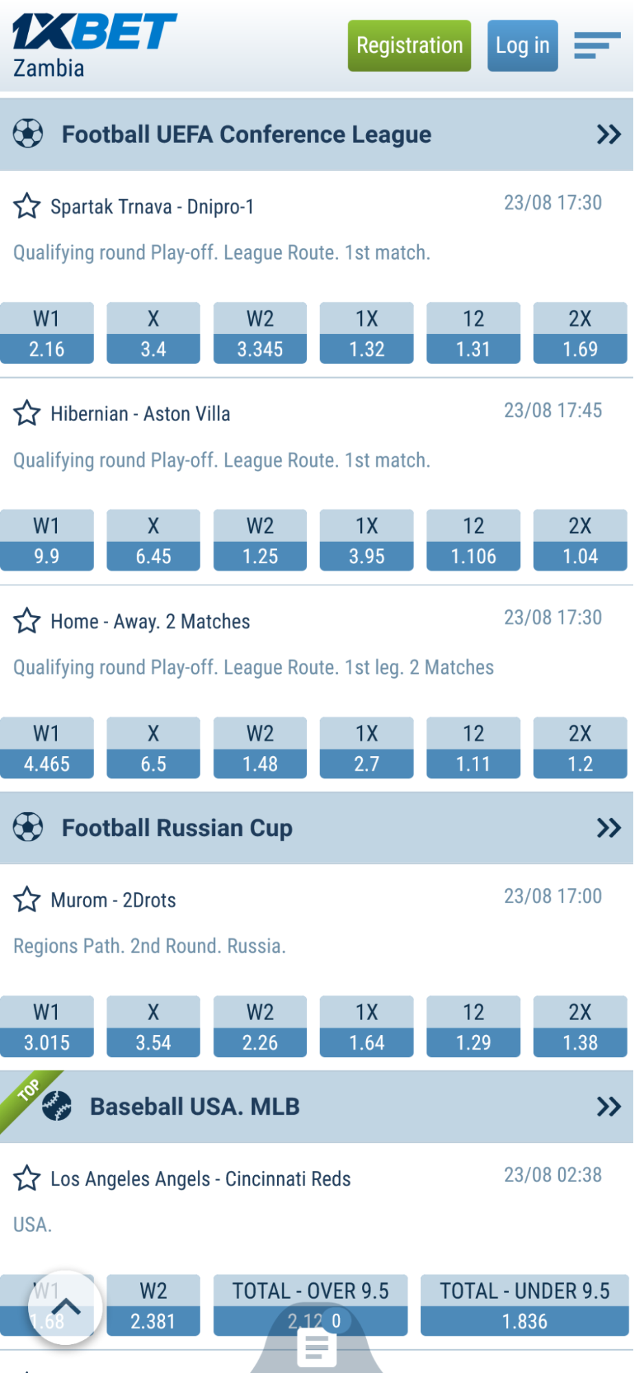  1xBet Android app image