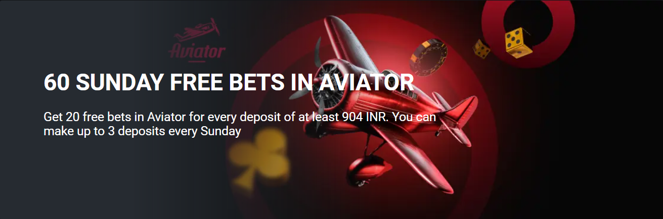 Megapari IN 60 Sunday Free Bet In Aviator Image
