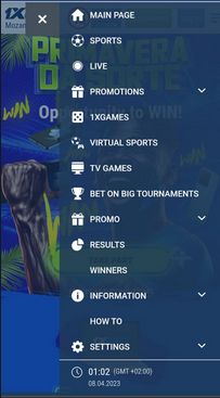  1xBet versão Android