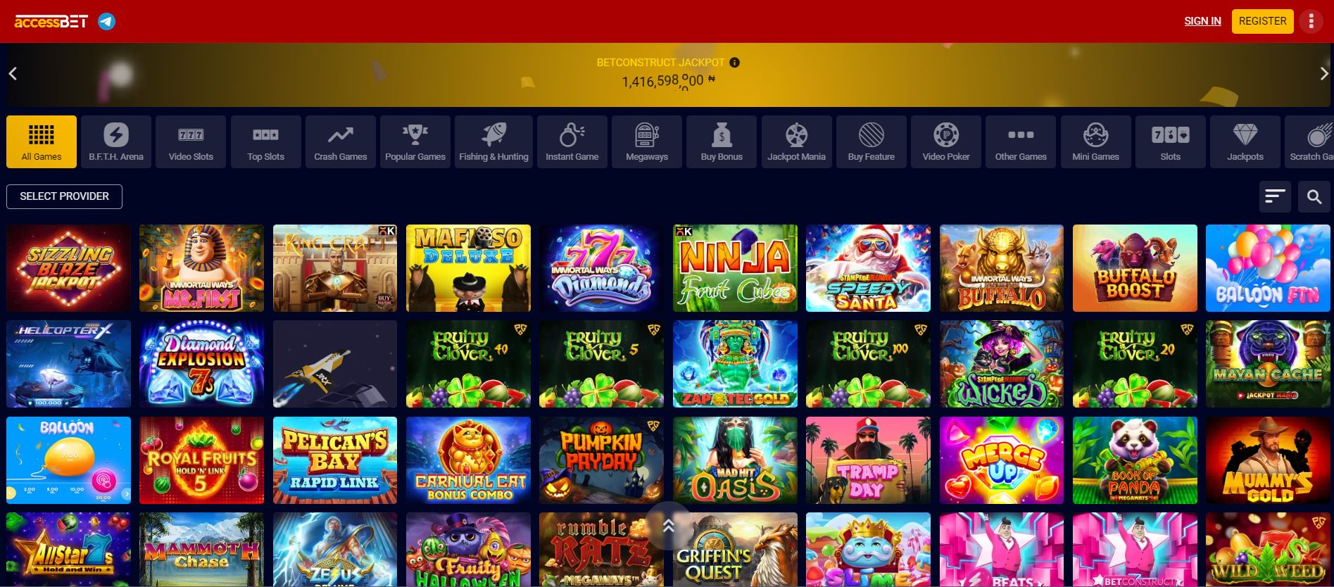 Accessbet Casino Games