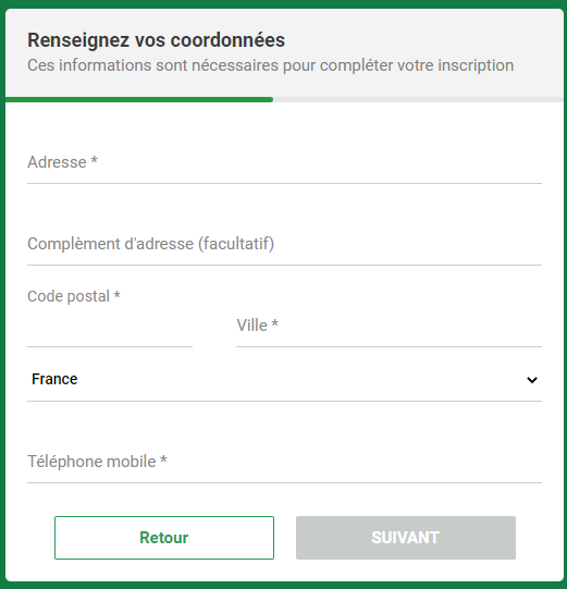 Processus d’inscription pour les Paris Sportifs de Unibet