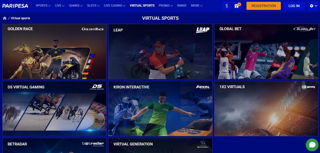 Paripesa Zambia Virtual sports