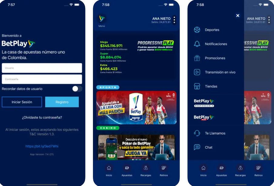 App móvil BetPlay