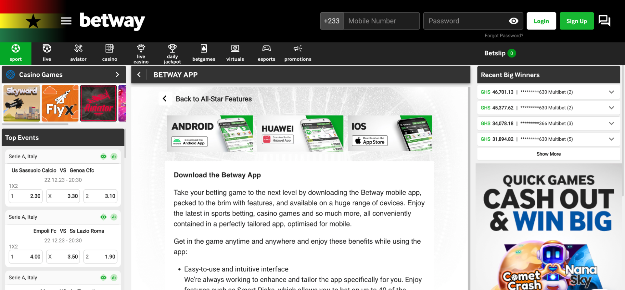 Betway Mobile App Download