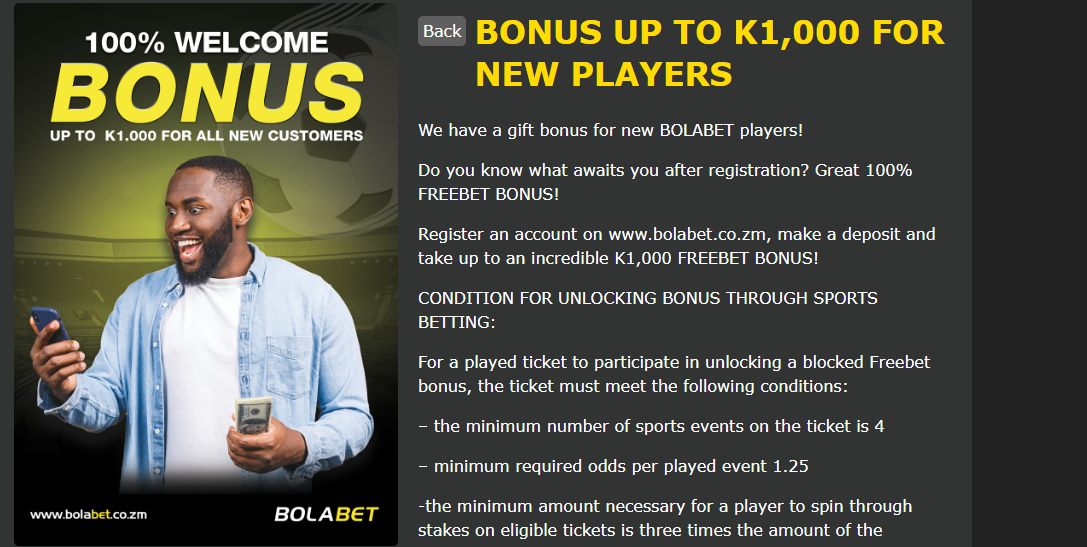 Bolabet first deposit offer