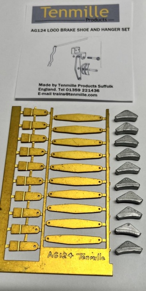 BRAKE SHOE SET INC BRASS HANGERS CAST SHOES