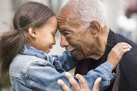 Grandfather and granddaughter