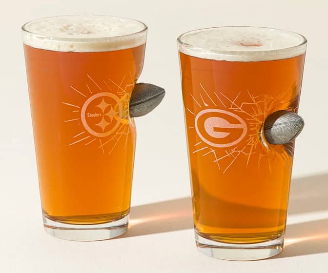 Interception! NFL Pint Glass