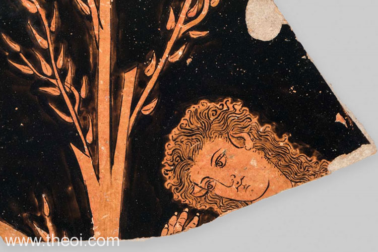 Callisto | Apulian red-figure vase fragment C4th B.C. | Museum of Fine Arts, Boston