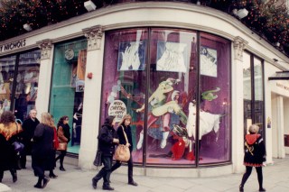 The shop windows at Harvey Nichols, shown here in 1991, were like walls of wonder