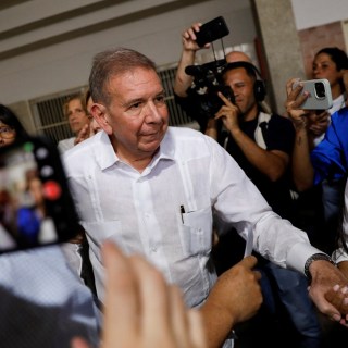 Edmundo González casts his vote in the election at the end of July. His supporters said he received 67 per cent of the vote but Nicolás Maduro was declared the winner