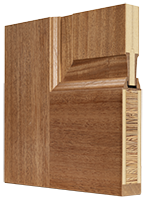 Cross section of TruStile Reserve wood entry door