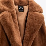 Zara Fur Coat Brown